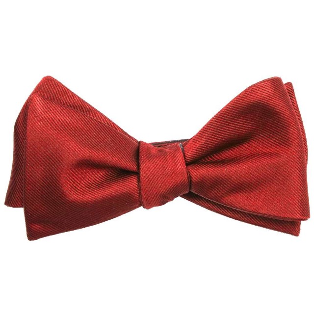 Papion self-tie rosu bordo